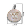 Wholesale Stainless Steel Round Shell Letter Pendant Jewelry Accessories Necklace Electroplated 18K Diy Handmade Fashion Style