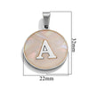 Wholesale Stainless Steel Round Shell Letter Pendant Jewelry Accessories Necklace Electroplated 18K Diy Handmade Fashion Style
