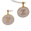 Wholesale Stainless Steel Round Shell Letter Pendant Jewelry Accessories Necklace Electroplated 18K Diy Handmade Fashion Style