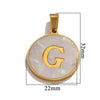 Wholesale Stainless Steel Round Shell Letter Pendant Jewelry Accessories Necklace Electroplated 18K Diy Handmade Fashion Style