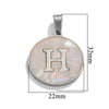 Wholesale Stainless Steel Round Shell Letter Pendant Jewelry Accessories Necklace Electroplated 18K Diy Handmade Fashion Style
