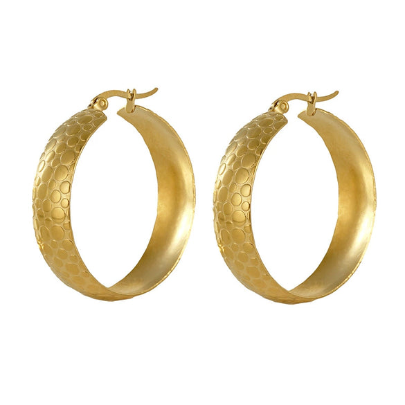 Wholesale Stainless Steel Round U Shaped Geometric Electroplated Women's Earrings