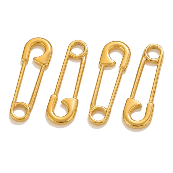 Wholesale Stainless Steel Seamless Paper Clip Connection Punk Pendant For Diy Necklace And Bracelet