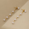 Wholesale 316L Stainless Steel Shell Beads Glossy Bead Earrings Light Luxury Geometric Style With Electroplating