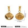 Wholesale Stainless Steel Shell Pattern Imitation Pearl Pendant Jewelry Accessories With Electroplating For Necklace And Bracelet