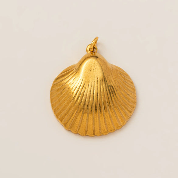 Wholesale Stainless Steel Shell Pearl Coral Fish Necklace With Furnace Vacuum Plating 18K Gold Color Preservation