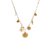 Wholesale Stainless Steel Shell Pearl Coral Fish Necklace With Furnace Vacuum Plating 18K Gold Color Preservation