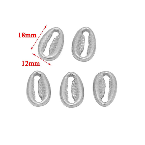 Wholesale Stainless Steel Shell Shaped Hollow Pendant Necklace And Bracelet Accessories With Vacuum Electroplated Finish