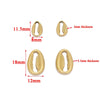 Wholesale Stainless Steel Shell Shaped Hollow Pendant Necklace And Bracelet Accessories With Vacuum Electroplated Finish