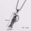 Wholesale Stainless Steel Ship Anchor Cross Truck Pendant Necklace For Men With Geometric Style And Polishing Process