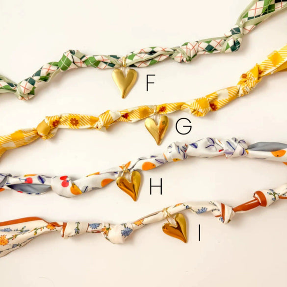 Wholesale Stainless Steel Silk Scarf Necklace With Heart Shape Sunflower Pendant And Electroplating Design