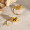 Wholesale Stainless Steel Simple Cshaped Geometric Electroplated Women's Earrings