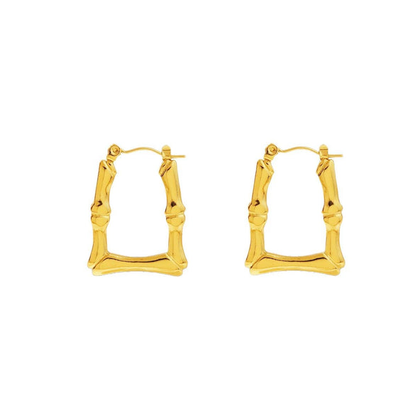 Wholesale Stainless Steel Simple Geometric Ushaped Electroplated Women's Earrings