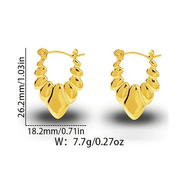 Wholesale Stainless Steel Simple Geometric Ushaped Electroplated Women's Earrings