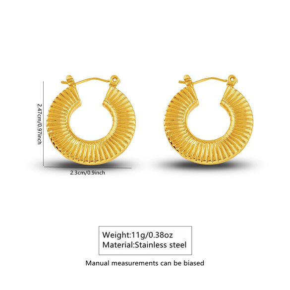 Wholesale Stainless Steel Simple Geometric Ushaped Electroplated Women's Earrings