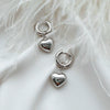 Wholesale Stainless Steel Simple Highend Love Heart Ushape Electroplated Detachable Unisex Earrings