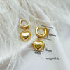 Wholesale Stainless Steel Simple Highend Love Ushape And Heart Pattern Detachable Earrings With Electroplating