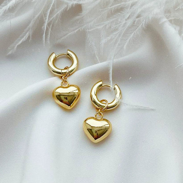 Wholesale Stainless Steel Simple Highend Love Ushape And Heart Pattern Detachable Earrings With Electroplating
