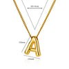 Wholesale Stainless Steel Simple Oshaped Chain Letter Pendant Necklace With Electroplating