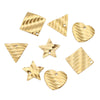 Wholesale Stainless Steel Simple Style Curved Star Love Earrings And Necklace Pendant With Surface Grain Pattern And Electroplating Process Accessories