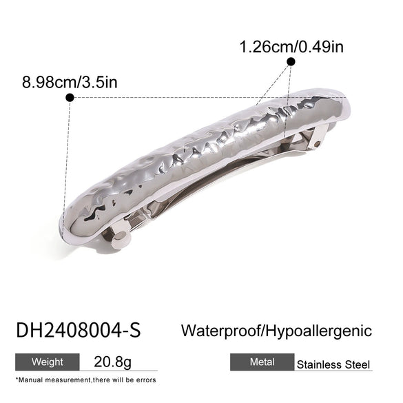 Wholesale Stainless Steel Simple Style Electroplated Spring Clip Hairpin For Women