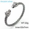 Wholesale Stainless Steel Skull Opening Men's Punk Bracelet With Polishing And Animal Zodiac Pattern