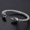 Wholesale Stainless Steel Skull Opening Men's Punk Bracelet With Polishing And Animal Zodiac Pattern