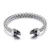 Wholesale Stainless Steel Skull Opening Men's Punk Bracelet With Polishing And Animal Zodiac Pattern