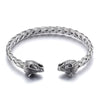 Wholesale Stainless Steel Skull Opening Men's Punk Bracelet With Polishing And Animal Zodiac Pattern