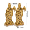 Wholesale Stainless Steel Skull Sickle Crown Pendant Necklace Vacuum Plated 18K Gold Cartoon Character Style