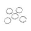 Wholesale Stainless Steel Slub Circle Bamboo Pendant Bracelet Necklace Accessories Electroplating Natural Style