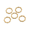 Wholesale Stainless Steel Slub Circle Bamboo Pendant Bracelet Necklace Accessories Electroplating Natural Style