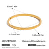 Wholesale Stainless Steel Smooth Buckle Plain Ring Bracelet With Geometric Design And Electroplating
