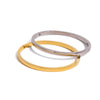 Wholesale Stainless Steel Smooth Buckle Plain Ring Bracelet With Geometric Design And Electroplating