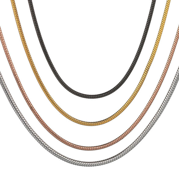 Wholesale Stainless Steel Snake Bone Chain Fashion Geometric Style Jewelry