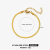 Wholesale Stainless Steel Snake Bone Chain Geometric 18K Gold Plated Titanium Steel Necklace For Women