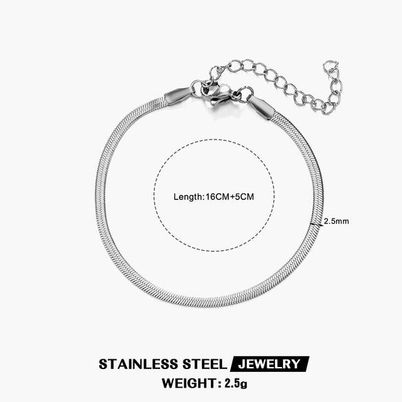 Wholesale Stainless Steel Snake Bone Chain Geometric 18K Gold Plated Titanium Steel Necklace For Women