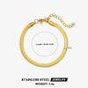 Wholesale Stainless Steel Snake Bone Chain Geometric 18K Gold Plated Titanium Steel Necklace For Women