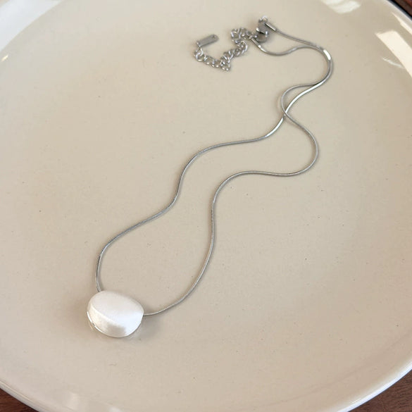 Wholesale Stainless Steel Snake Bone Chain Geometric Style Necklace For Women With Electroplating Processing