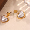 Wholesale Stainless Steel Snake Bone Chain Heart Shape Electroplated Love Necklace Unisex
