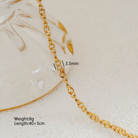 Wholesale Stainless Steel Snake Bone Chain Necklace With Ushape And Cartoon Characters Electroplated Unisex