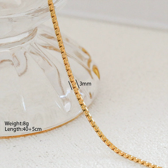 Wholesale Stainless Steel Snake Bone Chain Necklace With Ushape And Cartoon Characters Electroplated Unisex