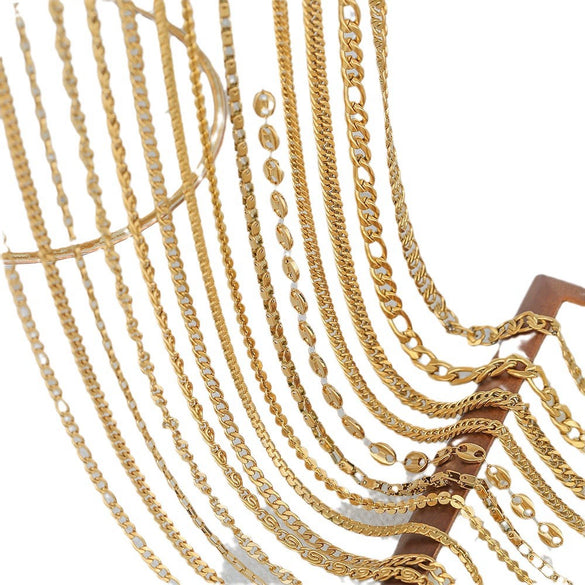 Wholesale Stainless Steel Snake Bone Chain Necklace With Ushape And Cartoon Characters Electroplated Unisex