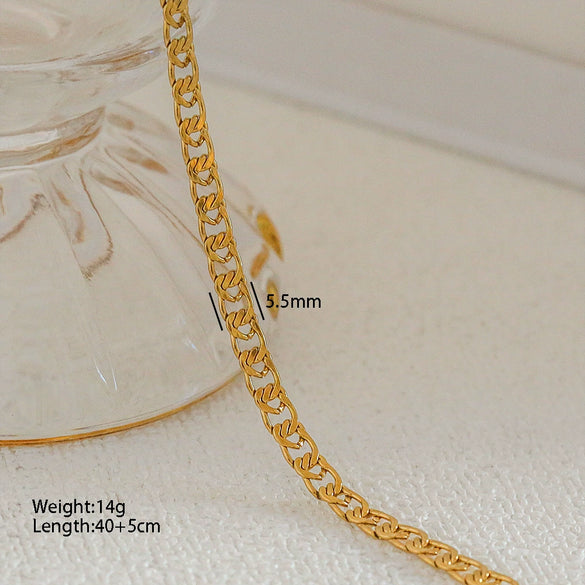 Wholesale Stainless Steel Snake Bone Chain Necklace With Ushape And Cartoon Characters Electroplated Unisex