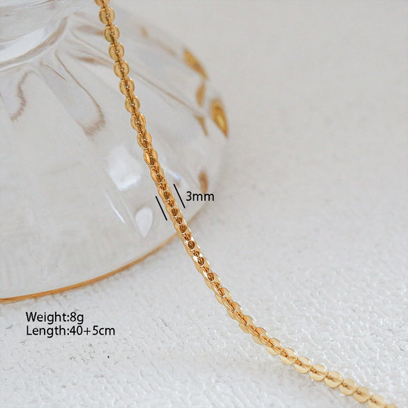 Wholesale Stainless Steel Snake Bone Chain Necklace With Ushape And Cartoon Characters Electroplated Unisex