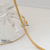 Wholesale Stainless Steel Snake Bone Chain Necklace With Ushape And Cartoon Characters Electroplated Unisex