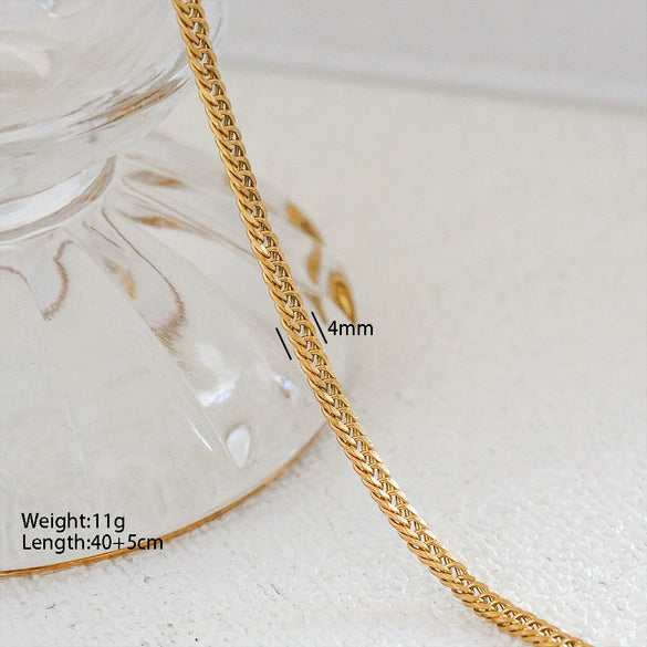 Wholesale Stainless Steel Snake Bone Chain Necklace With Ushape And Cartoon Characters Electroplated Unisex