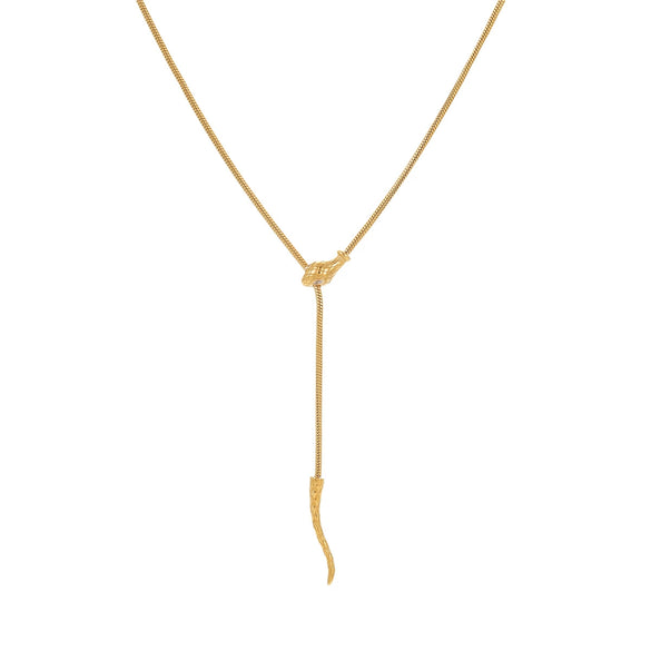 Wholesale Stainless Steel Snake Bone Necklace With Geometric And Animal Pattern 18K Gold Plated For Women