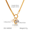 Wholesale Stainless Steel Snake Chain Necklace With Heartshaped Pendant And Pvd Vacuum Plating Inlay For Women