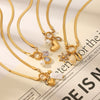 Wholesale Stainless Steel Snake Chain Necklace With Heartshaped Pendant And Pvd Vacuum Plating Inlay For Women
